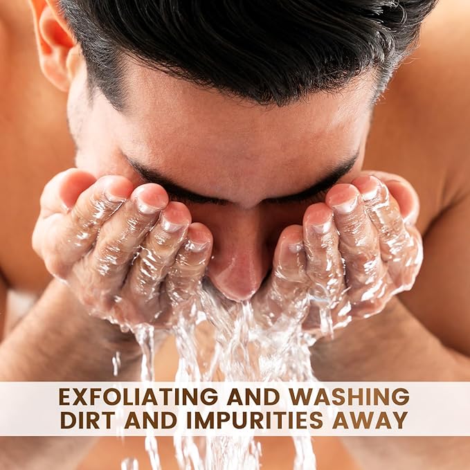 MGA Vegan Face Scrub - Scruff Rescue Face Scrub, Daily Exfoliator & Wash for Deep Cleaning | Prevents Blackheads & Ingrown Hairs | pH Balanced Walnut Shell Microdermabrasion | 5.5 oz