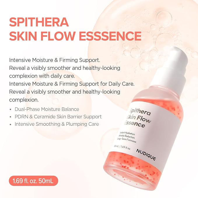 Skin Flow Essence – Peptide Serum for Firming, Elasticity & Anti-Aging with Peony Exosome, Hydrating Glass Skin Formula, 1.69 fl oz (50ml)