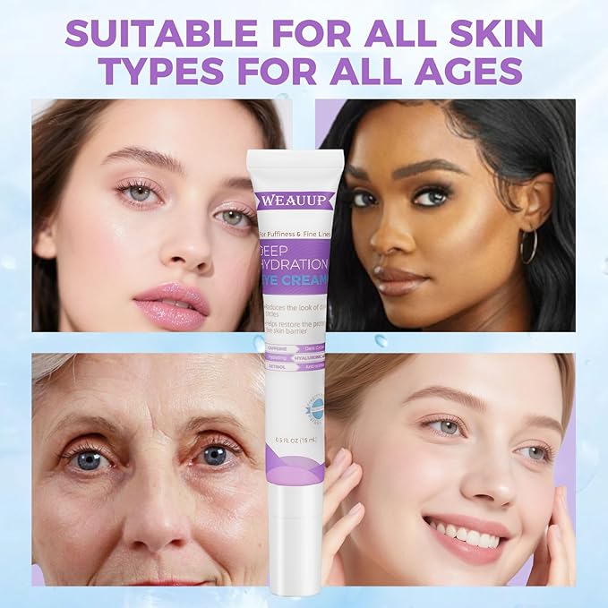 Eye Cream for Dark Circles– Revitalizing Formula with Retinol, Caffeine, Hyaluronic Acid, Peptides & Plant Extracts to Smooth Fine Lines