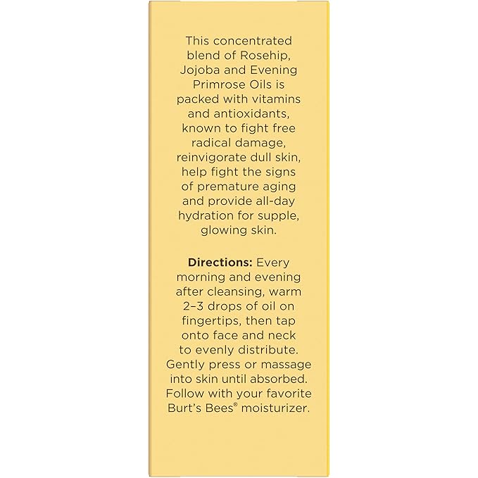 Burt's Bees Gua Sha Face Oil With Rosehip Seed Extract,Reduces Appearance of Fine Lines and Wrinkles,Use with Ice Roller & Facial Tools,Natural Origin Skin Care,0.51 fl. oz.,(Pack of 2)