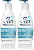 Live Clean Daily Moisturizing Body Lotion, Fragrance Free, 18 Fl Oz (Pack of 2)