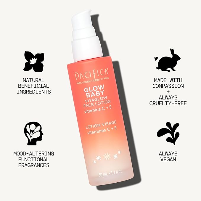 Pacifica, Glow Baby Vitaglow Face Lotion, 1.7 Fl Oz