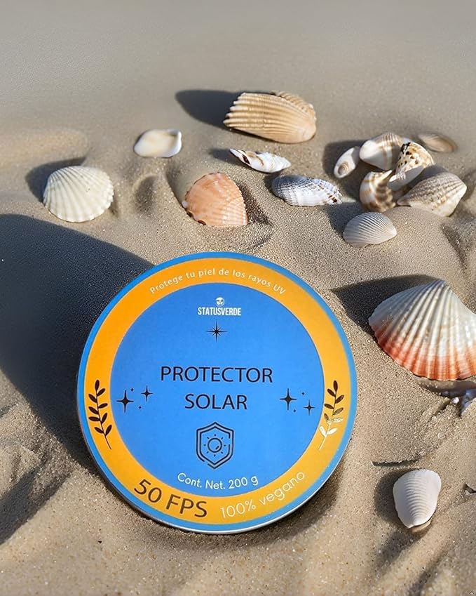 Sunscreen SPF 50, biodegradable, vegan, with cactus extract, water resistant. sunscreen, against UV rays. 200g