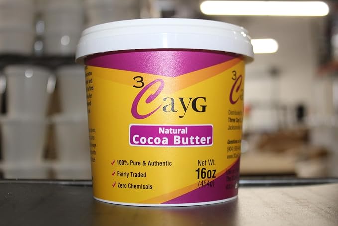 3CAYG Natural Cocoa Butter 1LB Raw Unrefined- Luxurious Skin Moisturizer and Hair Conditioner