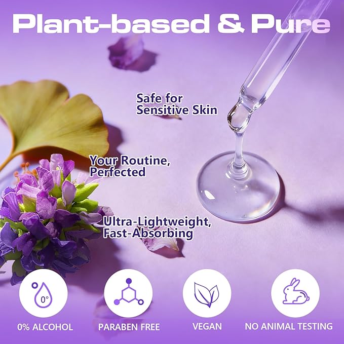 Bakuchiol Serum Concentrate, High-Potency Mix-In Bakuchiol Oil Serum, Gentle Retinol Alternative for Wrinkle Reduction, Hydrating & Firming Anti-Aging Skincare, Vegan Non-GMO, 30ml 10,000ppm