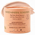 NATÚ BOTANICALS Tinted Mineral Face and Body Sunscreen SPF 35 - Mineral Zinc Oxide Sunblock Lotion - Broad-Spectrum UVA & UVB Protection - Lightweight & Gentle for Sensitive Skin - Reef Safe