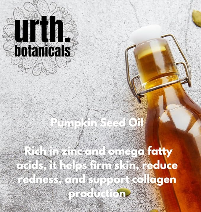 Urthly Radiance 18+ Face Serum Oil – 18 Cold-Pressed Botanical Oils + Deep Sea Squalane | Anti-Aging, Brightening & Hydrating Face Oil for Mature, Dry & Sensitive Skin | Plant-Based, Clean Beauty, 1oz
