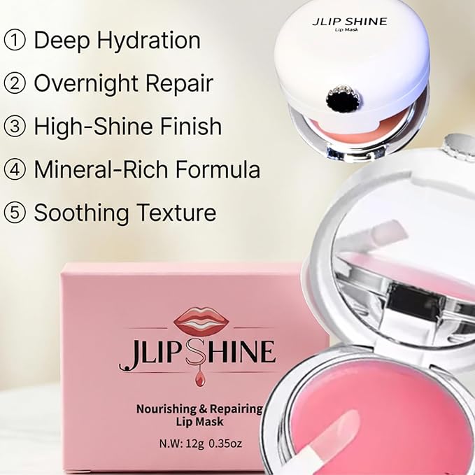 JLIPSHINE Overnight Lip Mask Nourishing & Repairing Lip Balm Deep Hydration with Mineral Rich Formula, Waterproof-(Watermelon)