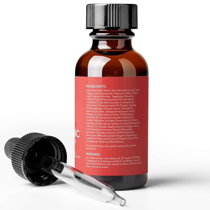 Pure Body Naturals Hyaluronic Acid Serum for Face - Pure Hyaluronic Acid with Vitamins C & E - Non-Greasy + Non-Comedogenic Formula, Age Defying, Wrinkle Reducing Facial Serum