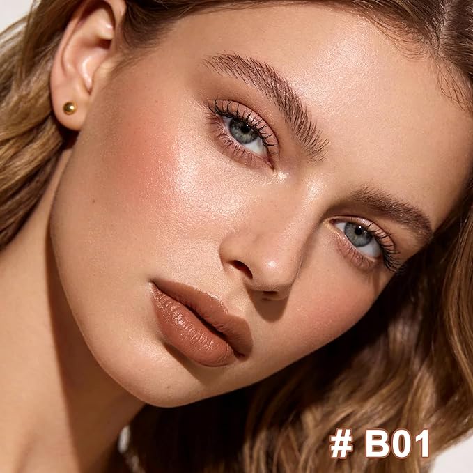 Matte Lipstick Lip Crayon, Nude Brown Long Lasting Lip Stick, Waterproof Velvet Lip Liner Pencil for Women, 24 Hour Neutral Lipstick, B01