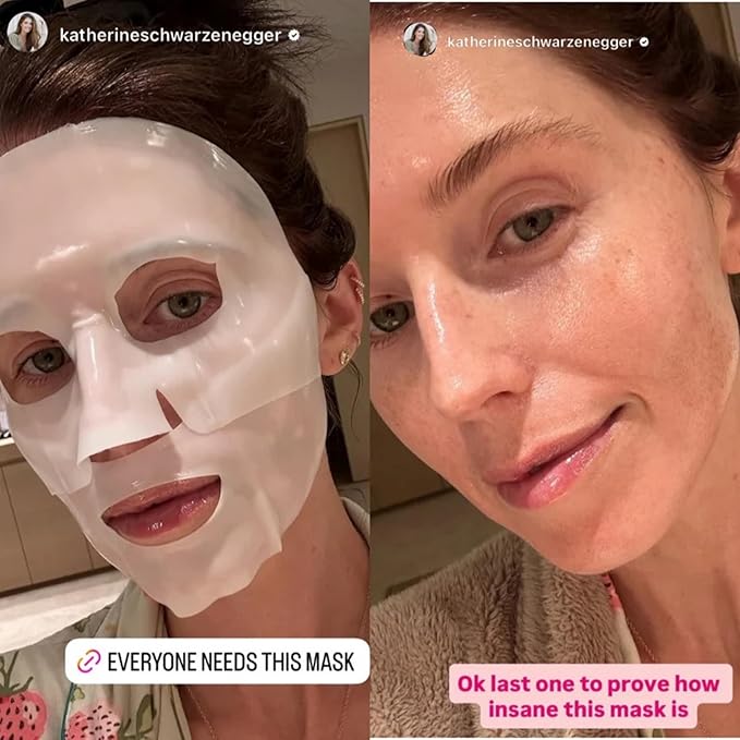 Wellnature™ The Original Overnight Real Deep Mask - It's Giving Glass Skin Hydrating Hydrogel Turns Transparent Sleep Mask Bio-Collagen Oligo-Hyaluronic Acid, Skincare Gift, Pack of 4