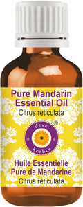 dève herbes Pure Mandarin Essential Oil (Citrus reticulata) Steam Distilled 50ml (1.69 oz)