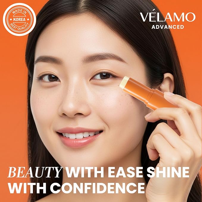 VELAMO ADVANCED Retinol Eye Stick: Plumping & Smoothing Under Eye Balm for Dark Circles, Puffiness & Wrinkles - Made in Korea, Upgraded Formula with Collagen, Niacinamide & Peptides 0.35 OZ/10g 2 Pcs