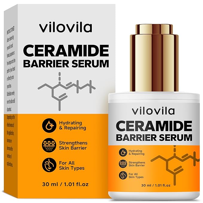 Ceramide Serum (1.01 Fl Oz), Hydrating Serum to Reduce Dryness, Hyaluronic Acid Serums, Ceramide Moisturizer for Skin Care, Face Serums for Women, Redness-Reducing & Hydrating