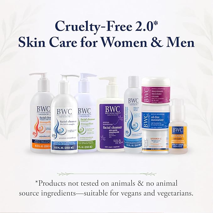Beauty Without Cruelty Lotion, Fragrance-Free – Hand & Body Treatment with Vitamin C, Vitamin E, and Vitamin B5 (Panthenol), Vegan-Friendly & Cruelty-Free, 16 Oz