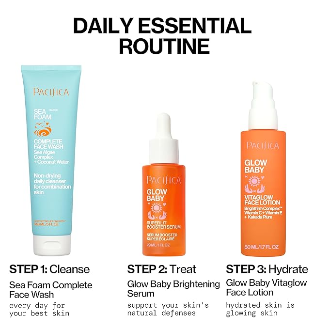 Pacifica Beauty Sea Foam Face Wash, Daily Gentle Foaming Cleanser, With Coconut Water + Sea Algae, Removes Makeup, For Combination and Oily Skin, Vegan & Cruelty Free