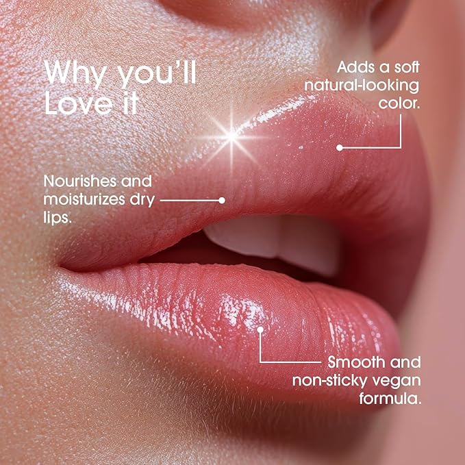 Lip Balm – Long-Lasting Hydration with Natural Color – Korean Beauty, Oasis Plant Complex, Silicone-Free, Vegan & Cruelty-Free Lip Care (003 Sunset Coral)