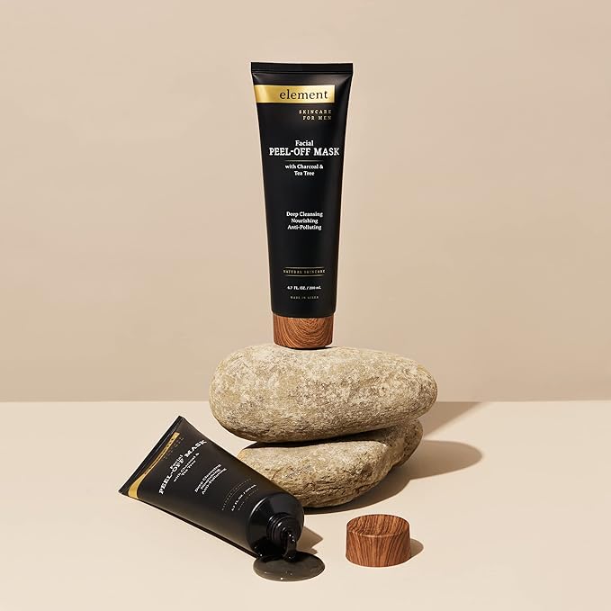Element Charcoal & Tea Tree Peel Off Face Mask - Deep Cleansing, Dermatologist Tested, Remove Excess Dirt & Oil, Blackhead Remover Peel Off Mask - Cruelty Free Korean Skin Care For All Skin Types