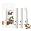 KYDA 3 Pcs Coconut Lip Balm, Deep Hydrating Lip Balm, Daily Lip Moisturizer for Dry Cracked Lips, All-Day Skin Moisturizer with Cocoa Butter Formula, Vegan Skin Care