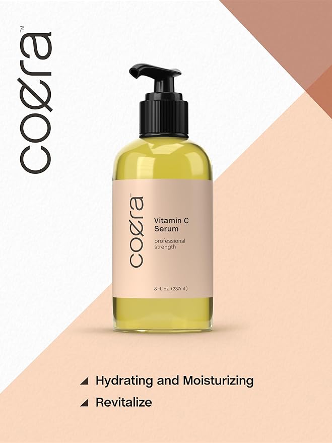 Coera Vitamin C Face Serum | 12% with Ascorbic Acid | 8 fl oz | Hydrating and Moisturizing for Dark Spots | Paraben & SLS Free