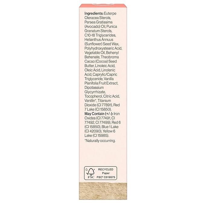 Honest Beauty Moisturizing Vegan Tinted Lip Balm, Antioxidant-Rich Acai Extracts, Avocado Oil Paraben-Free, Cruelty-Free, Blood Orange