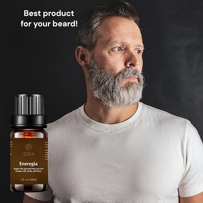 IDRA Energia Wellness Beard Oil for Men Beard care oil with Eucalyptus, Citrus, and Musk 100% Natural 30 mL