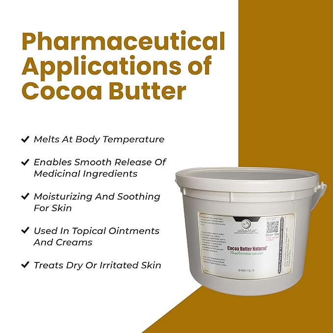 USDA Certified Organic Cocoa Butter Natural Pure Unrefined Theobroma Cacao Wafers for Skincare Soaps Lotions Lip Balms Chocolate Making Baking DIY Beauty and Personal Care from Peru Net Wt:0.9kg/2lb