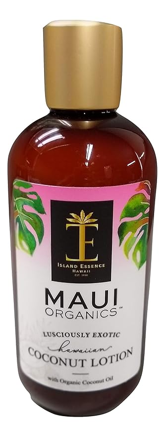 Maui Organics Tropical Lotion, Hawaiian Organic Coconut Fragrance, 8.5 Ounce