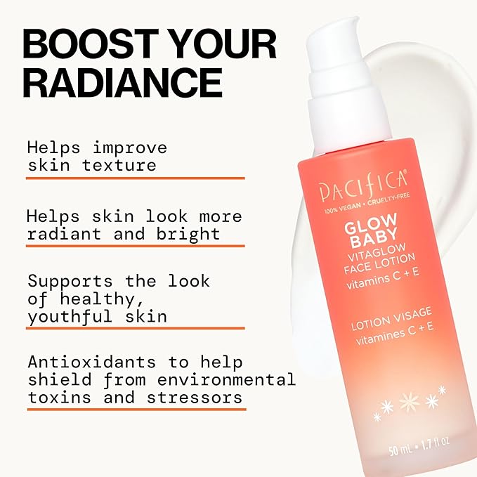 Pacifica, Glow Baby Vitaglow Face Lotion, 1.7 Fl Oz