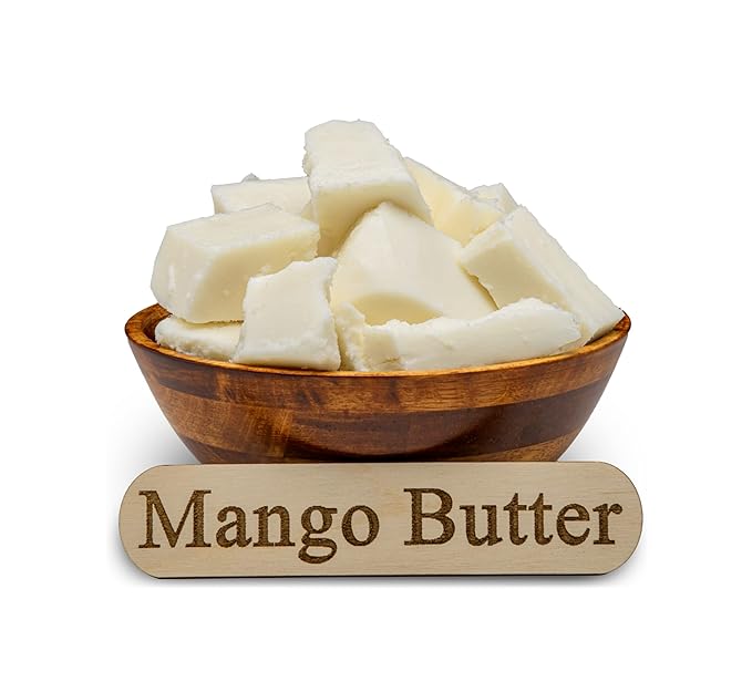 Plant Guru Raw Mango Butter 4 oz 100% Pure Natural Cold Pressed. Skin Body and Hair Moisturizer, DIY Creams, Balms, Lotions, Soaps.