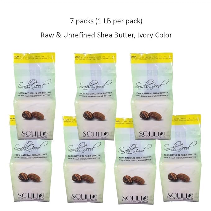 Raw Unrefined Shea Butter FRESH HARVEST From Ghana 7 Lbs (ivory shea butter)