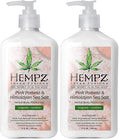 Hempz Body Lotion Pink Pomelo & Himalayan Sea Salt Daily Moisturizing Cream, 17 Fl Oz,(Pack of 2)