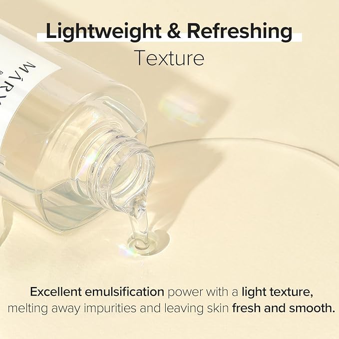 Mary&May Rice + Glutathione LHA Cleansing Oil – Korean Oil Cleanser for Blackheads & Pores, Waterproof Makeup & Sunscreen Remover, Oil-to-Milk Emulsifying, Exfoliation for Sensitive Skin 6.76 fl oz