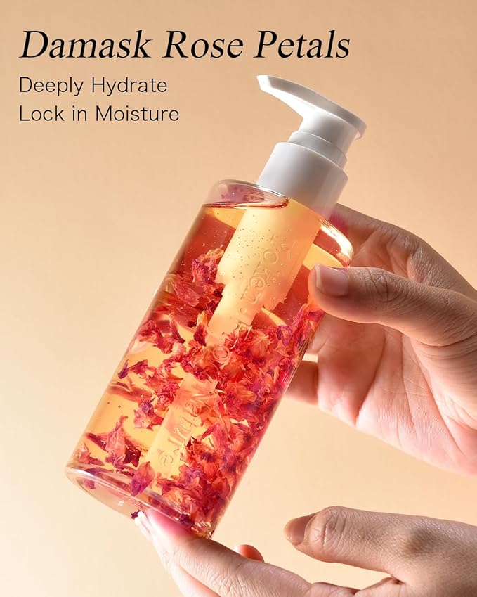 Multi-Used Body Oil For Skin USDA Certified,Face,Hair and Nails,Multi Purpose Organic oil With Rose Petals,Vitamin E & Almond Oil Nourishing & Hydrating ,Body Oil for Moisture & Skin After Bath Oil