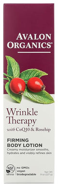 Avalon Organics Firming Body Lotion, Wrinkle Therapy with CoQ10 & Rosehip, 8 Oz