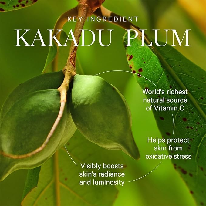 KORA Organics Kakadu Plum Vitamin C Serum, Antioxidant Rich Facial Serum with Hyaluronic Acid, Protect & Improve Skin Tone, Certified Organic, Cruelty Free, 1.01 fl oz