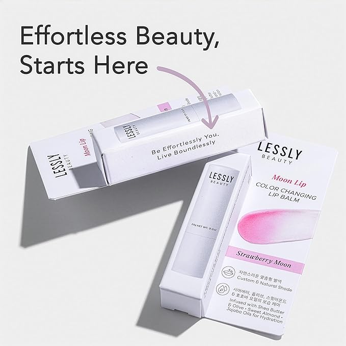 Moon Lip – Color Changing Lip Balm for Men & Women – Hydrating pH Lip Balm with Soft Pink Tint, Moisturizing & Nourishing Formula, Korean Skincare Technology
