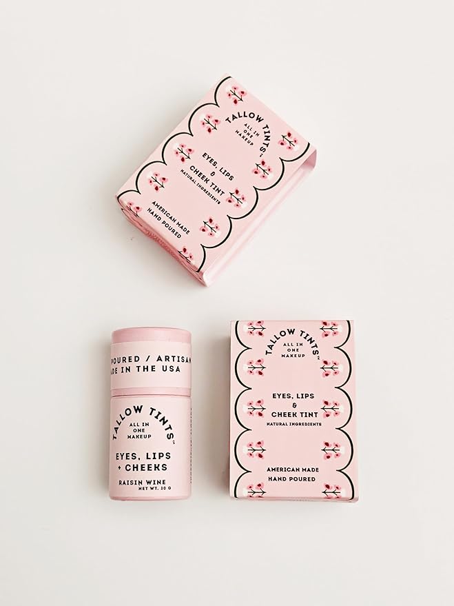 / Natural Tallow Lipstick/Tint - Buildable Natural Color (Blush Berry)