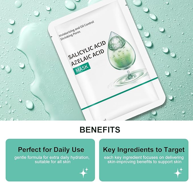 Facial Masks Skincare for Women,Moisturize Face Mask Sheet for Girl,Hydrating Face Mask for All Skin Types,Dry Skin & Sensitive Skin (10-Packs)