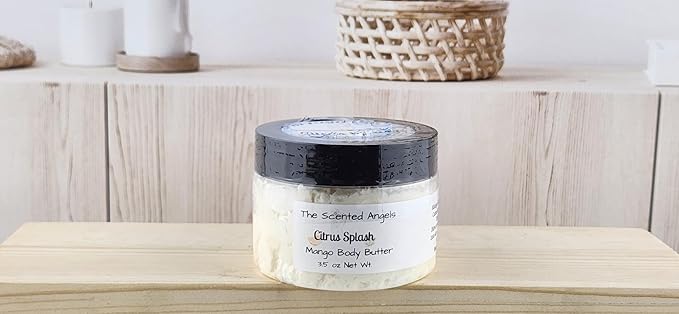 TSA Handmade Whipped Mango Citrus Splash Body Butter Cream, Luxury Body Lotion for Dry Skin, Daily Moisturizing Shea Butter, Sunflower Oil, Women, Men, Teens, 3.5 oz Jar (Citrus Splash, 3.5 oz)