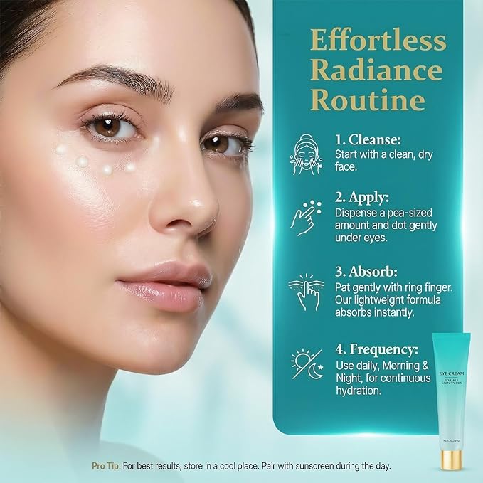 Retinol Eye Cream, Targets Dark Circles and Puffiness—Anti-Aging Formula with Hyaluronic Acid Effectively Reduces Eye Bags, Wrinkles, and Fine Lines | Unisex Moisturizing Eye Care