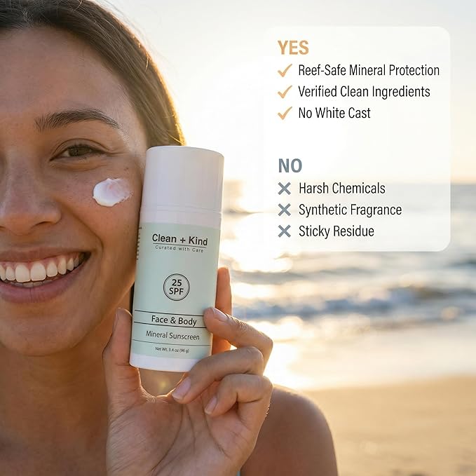 Tallow Sunscreen SPF 25 with Non-Nano Zinc Oxide – Natural Mineral, Reef-Safe & Non-Toxic Sunblock for Face & Body – Non-Greasy, Moisturizing Protection for Sensitive Skin (3.4 oz)