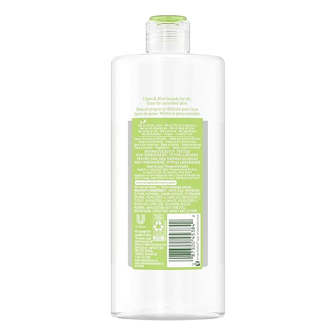 Simple Kind to Skin Cleansing Water, Micellar 6.7 oz