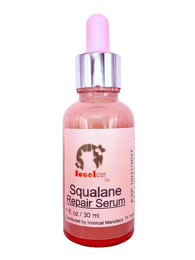Pure Squalane Face Oil Serum - 100% Plant-Derived Facial Moisturizer for Dry Sensitive Skin - Barrier Repair & Deep Hydration - 1.01 Fl Oz