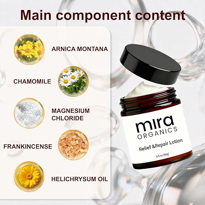 Mira Skin Relief & Repair Cream - Intense Nourishing Moisturizer with Botanical Blends for Daily Face & Body Hydration, Soothes Dryness, Gentle for All Skin Types