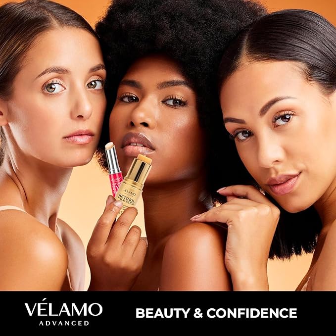 VELAMO ADVANCED Retinol Face Stick: Reduce Fine Lines Wrinkles and Uneven Texture - Retinol Cream for Face Anti Wrinkle Anti Aging - 0.28 OZ/8g