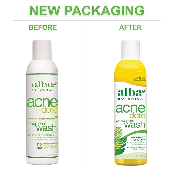 Alba Botanica Acnedote Maximum Strength Deep Pore Wash (Packaging May Vary), 6 Oz (Pack of 2)