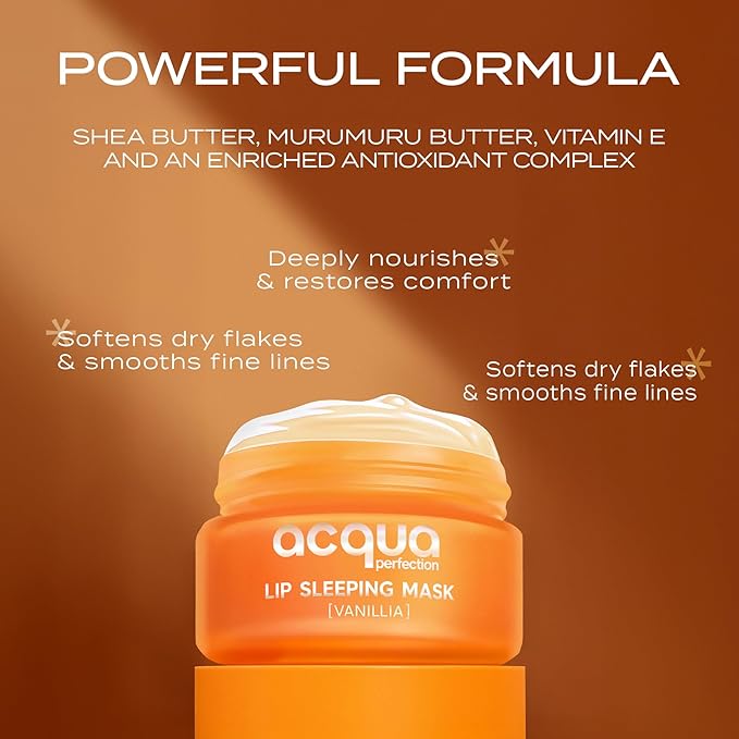 Overnight Lip Sleeping Mask - Intense Moisture Lip Night Treatment with Shea & Murumuru Butter - Hydrating Lip Care & Repair for Dry Cracked Lips, 8 Hour Hydration