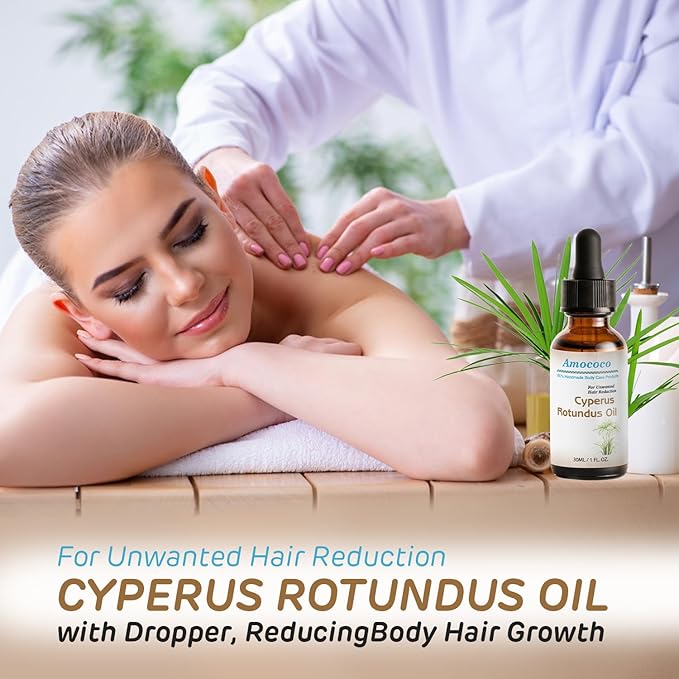 Cyperus Rotundus Oil, Natural Cyperus Rotundus Oil for Hair Removal, Moisturizes & Soothes the Skin, Suitable for All Skin Types, 30ml