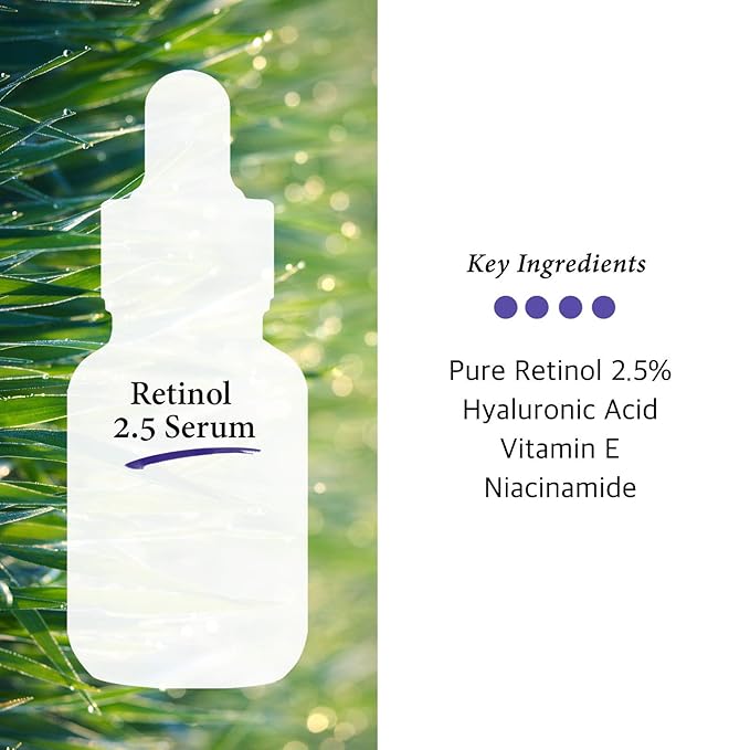 Retinol 2.5% Solution Facial Serum with Vitamin E - Facial, Age Spot Remover, High Strength Solution for Face without a Prescription, 1 Fl Oz (30ml)